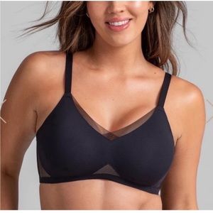 HoneyLove CrossOver Bra Size Small Black Vamp Supportive Wireless